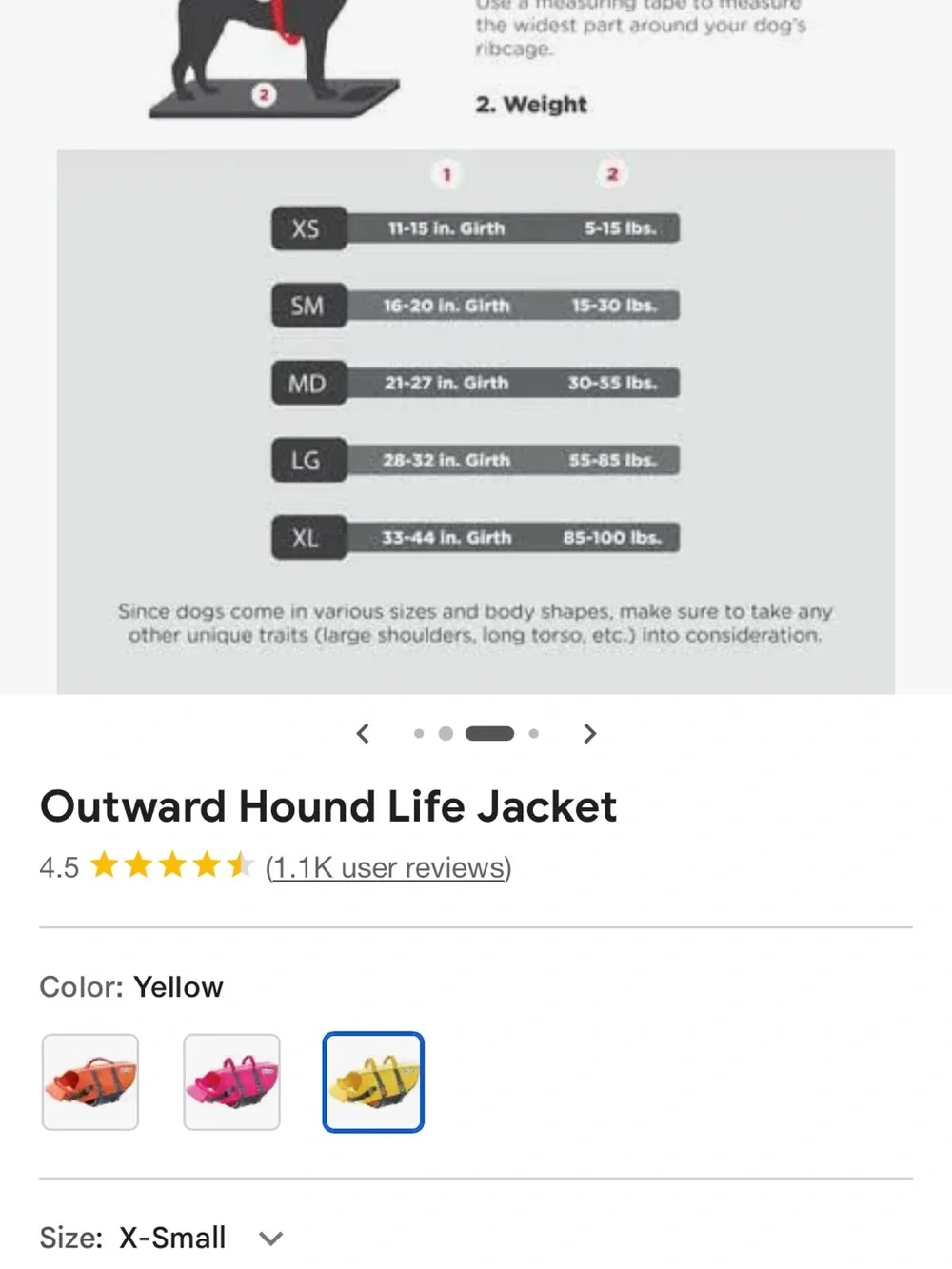 Outward Hound Orange Dog Life Jacket - Secure Fit with Handle NWT